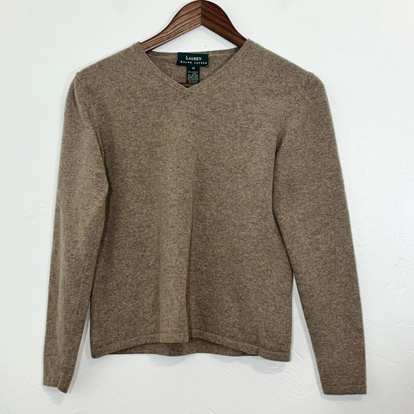 Lauren Ralph Lauren Wool Vintage Cashmere Angora Blend Sweater Size Medium - Picture 1 of 7